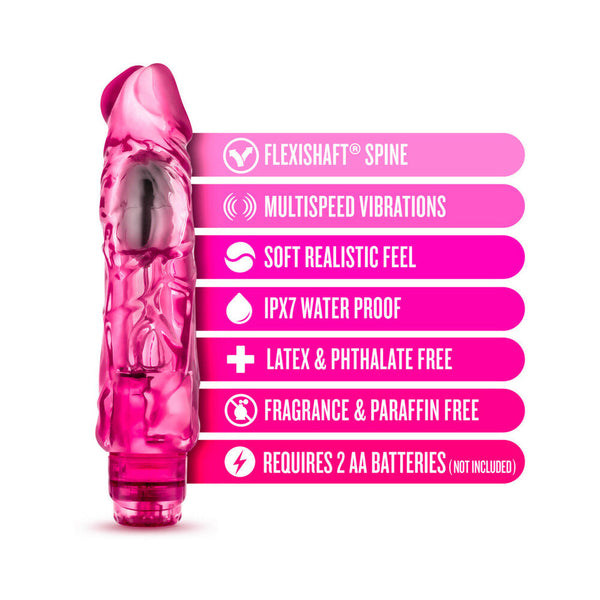 Wild Ride Realistic 9 in. Vibrating Dildo Pink