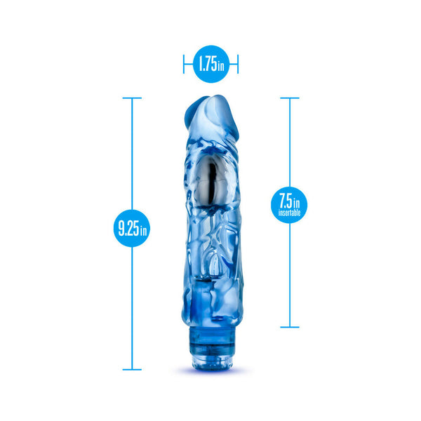 Wild Ride Realistic 9 in. Vibrating Dildo Blue