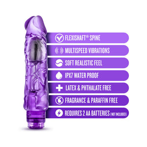 Wild Ride Realistic 9 in. Vibrating Dildo Purple