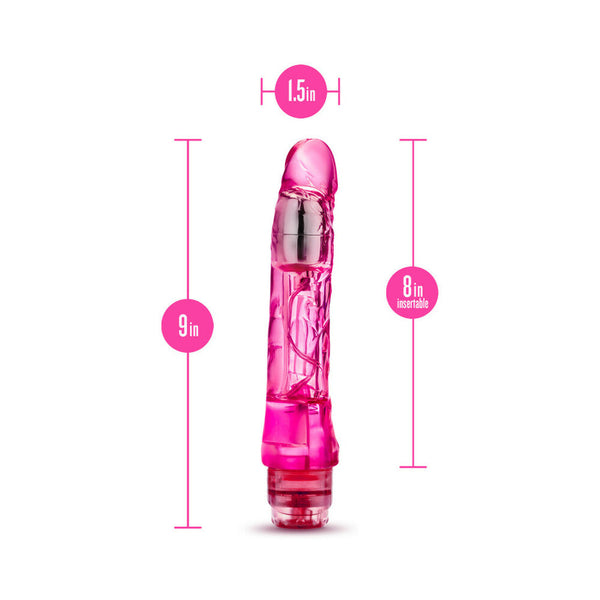 Mambo Vibe Realistic 9 in. Vibrating Dildo Pink