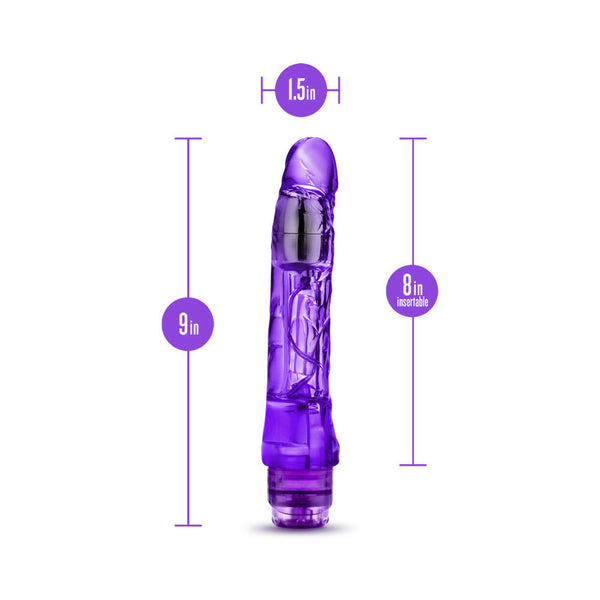 Mambo Vibe Realistic 9 in. Vibrating Dildo Purple