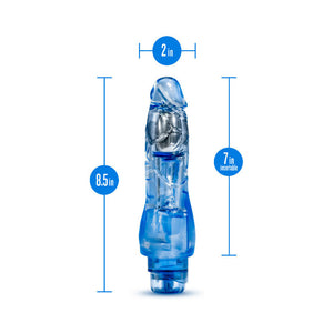 Fantasy Vibe Realistic 8.5 in. Vibrating Dildo Blue