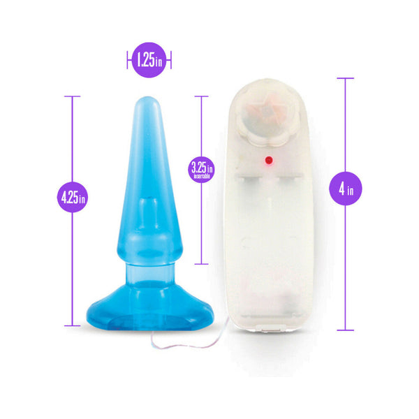 Basic Anal Pleaser Remote-Controlled Vibrating Anal Plug Blue