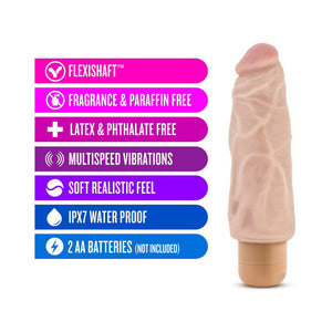 Vibe 9 Realistic 7.5 in. Vibrating Dildo Beige