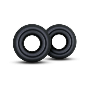 Donut Rings Oversized Cockring 2-Pack Black