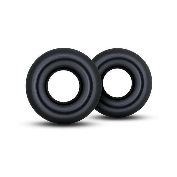 Donut Rings Oversized Cockring 2-Pack Black