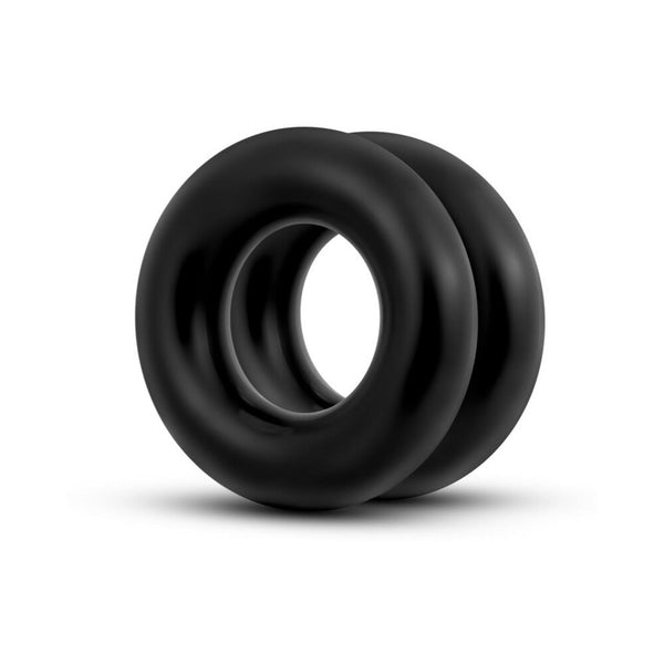 Donut Rings Oversized Cockring 2-Pack Black