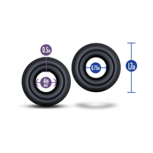 Donut Rings Oversized Cockring 2-Pack Black