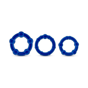 Beaded Cockrings 3-Piece Set Blue
