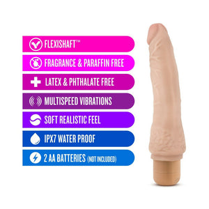 Vibe 7 Realistic 8.5 in. Vibrating Dildo Beige