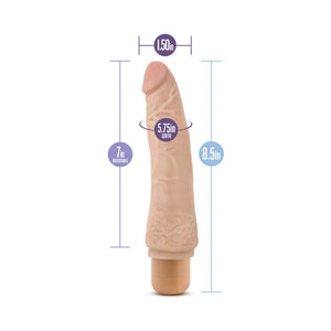 Vibe 7 Realistic 8.5 in. Vibrating Dildo Beige