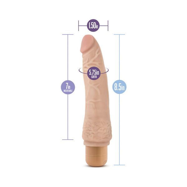 Vibe 7 Realistic 8.5 in. Vibrating Dildo Beige