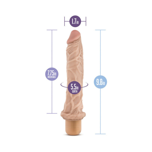 Vibe 8 Realistic 9.75 in. Vibrating Dildo Beige