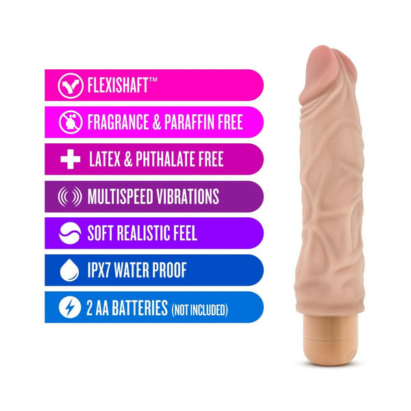 Vibe 10 Realistic 8.5 in. Vibrating Dildo Beige