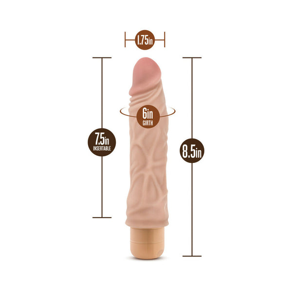 Vibe 10 Realistic 8.5 in. Vibrating Dildo Beige