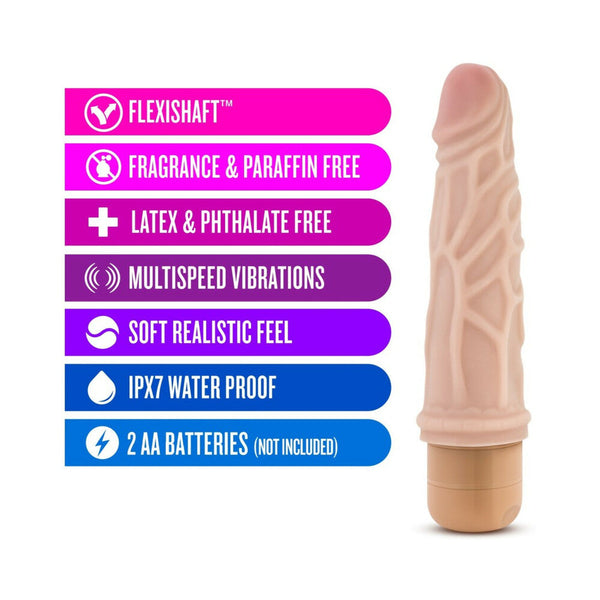 Vibe 3 Realistic 7.25 in. Vibrating Dildo Beige