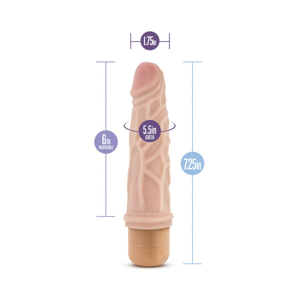 Vibe 3 Realistic 7.25 in. Vibrating Dildo Beige