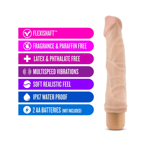 Vibe 6 Realistic 8.75 in. Vibrating Dildo Beige