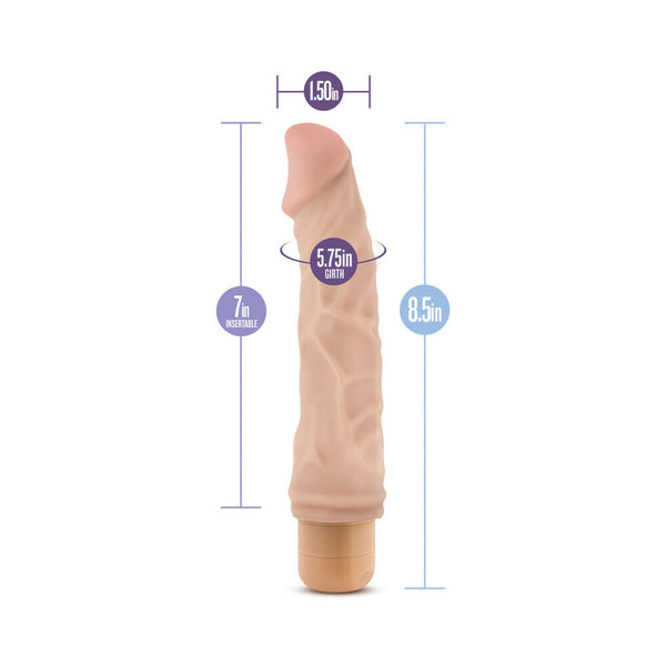 Vibe 6 Realistic 8.75 in. Vibrating Dildo Beige