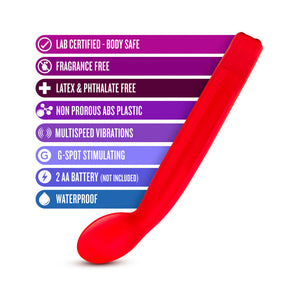 G Slim Multispeed Slimline G-Spot Vibrator Red