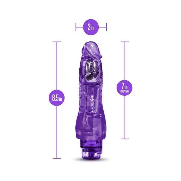 Fantasy Vibe Realistic 8.5 in. Vibrating Dildo Purple