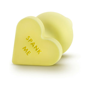 Naughty Candy Hearts ''Spank Me'' Anal Plug Yellow