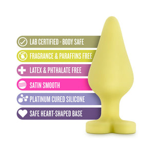 Naughty Candy Hearts ''Spank Me'' Anal Plug Yellow