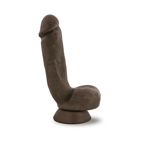 Jerome 8.5 in. Posable Dual Density Dildo with Balls & Suction Cup Brown