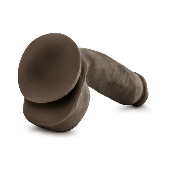 Jerome 8.5 in. Posable Dual Density Dildo with Balls & Suction Cup Brown