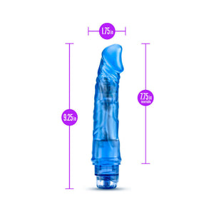 Vibe 6 Realistic 9.25 in. Vibrating Dildo Blue