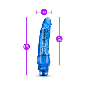 Vibe 7 Realistic 8.75 in. Vibrating Dildo Blue