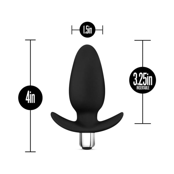 Little Thumper Vibrating Silicone Anal Plug Black