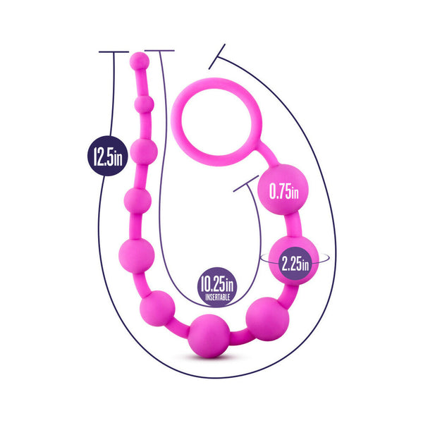 Silicone 10 Beads for Anal Play Pink