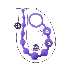 Silicone 10 Beads for Anal Play Purple