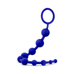 Silicone 10 Beads for Anal Play Indigo