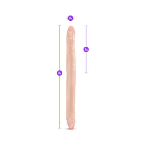 16 in. Double Dildo Beige