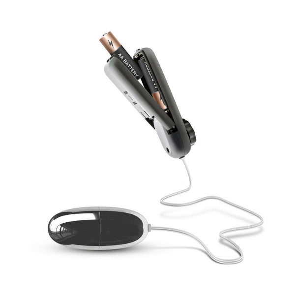Silver Power Bullet Remote-Controlled Egg Vibrator Black