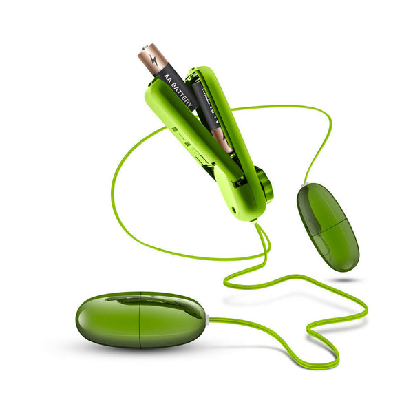Double Pop Eggs Remote-Controlled Dual Bullet Vibrator Lime
