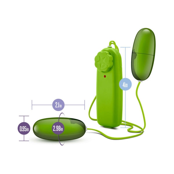 Double Pop Eggs Remote-Controlled Dual Bullet Vibrator Lime