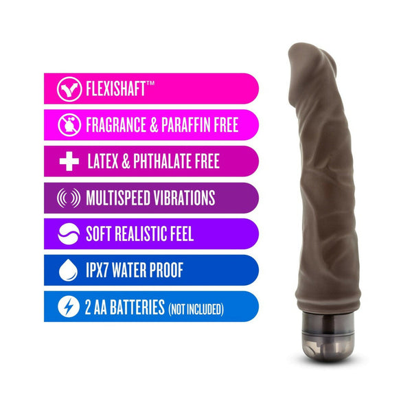 Vibe 6 Realistic 8.75 in. Vibrating Dildo Brown
