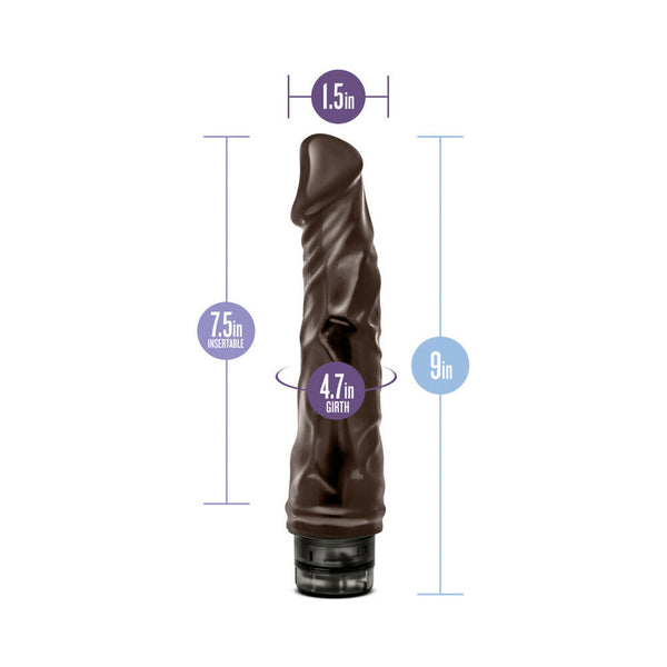 Vibe 6 Realistic 8.75 in. Vibrating Dildo Brown