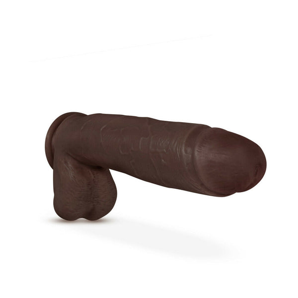 Mr. Mister Realistic 10.5 in. Dildo with Balls Brown