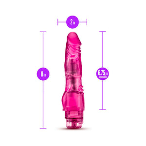 Blush Glow Dicks The Banger Realistic 8 in. Vibrating Dildo Pink