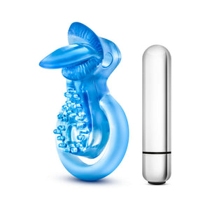 10 Function Vibrating Tongue Ring Blue