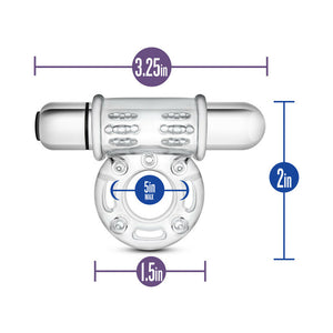 10 Function Vibrating Bull Ring Clear