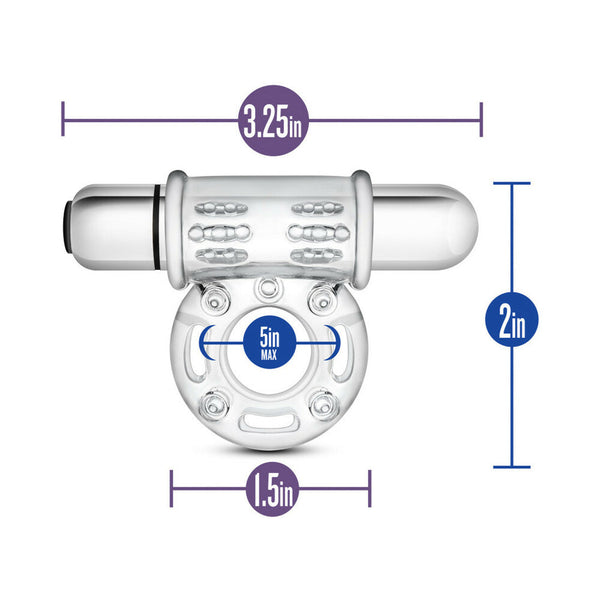 10 Function Vibrating Bull Ring Clear