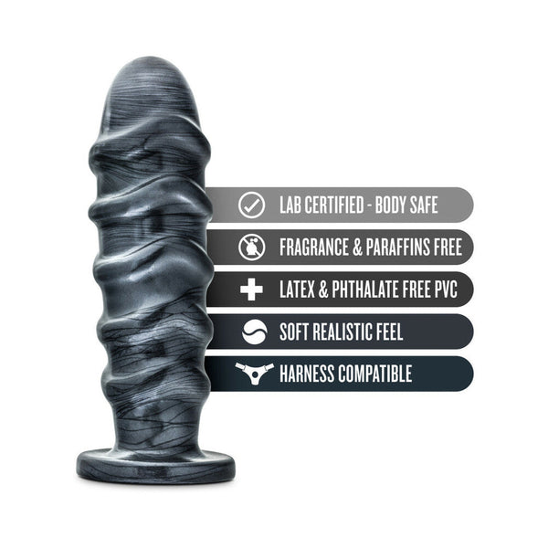 Blush Jet Annihilator 11 in. Anal Plug Carbon Metallic Black