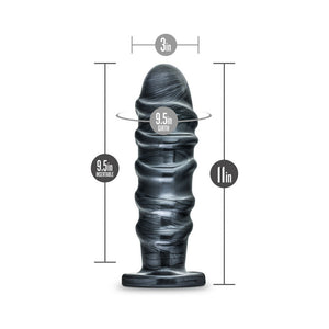 Blush Jet Annihilator 11 in. Anal Plug Carbon Metallic Black