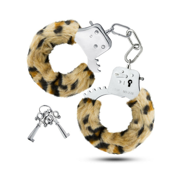 Adjustable Faux Fur Cuffs Leopard