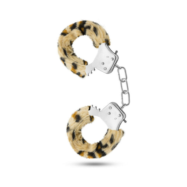 Adjustable Faux Fur Cuffs Leopard